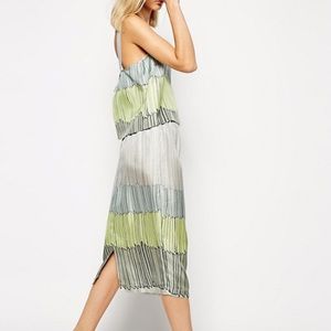 ASOS silk pencil skirt crop top set small